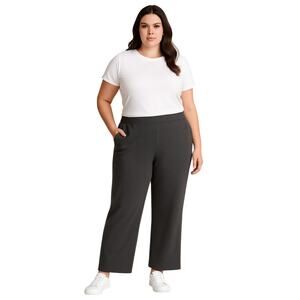 J. Jill Women’s 1X Dark Charcoal Gray Ponte Pants – Pull-On Comfort Fit